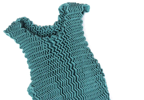 ISSEY MIYAKE SPONGY Zigzag Pleated Sleeveless Dress K-170789_006