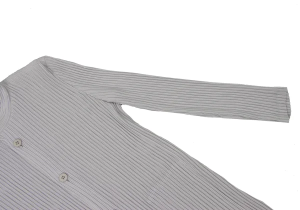 ISSEY MIYAKE Pleated Mao Collar Long Coat K-170790_006
