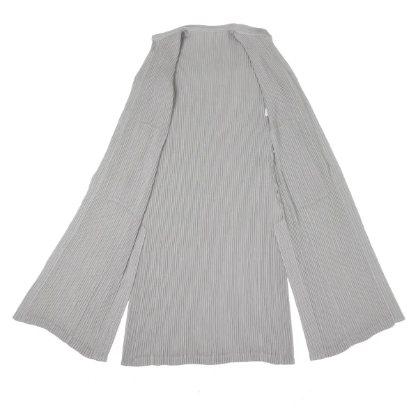 ISSEY MIYAKE Pleated Mao Collar Long Coat K-170790_010