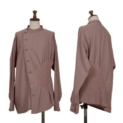 ISSEY MIYAKE Cotton Poly Shirring Design Blouse