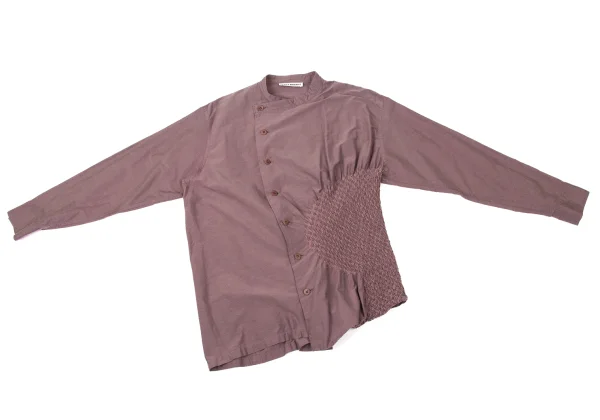 ISSEY MIYAKE Cotton Poly Shirring Design Blouse K-170791_002