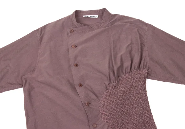 ISSEY MIYAKE Cotton Poly Shirring Design Blouse K-170791_003