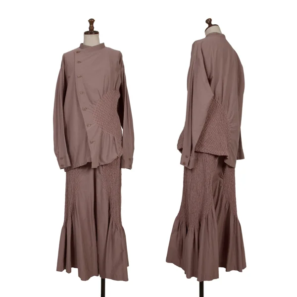 ISSEY MIYAKE Cotton Poly Shirring Design Pants K-170792_011