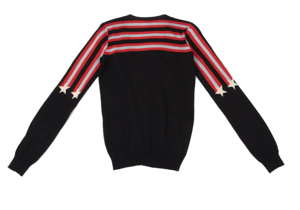 SONIA RYKIEL Silk Cotton Star Striped Knit Cardigan K-170798_014