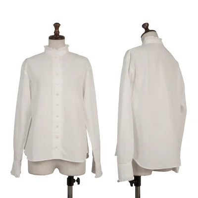Mademoiselle NON NON Frilled Band Collar Blouse