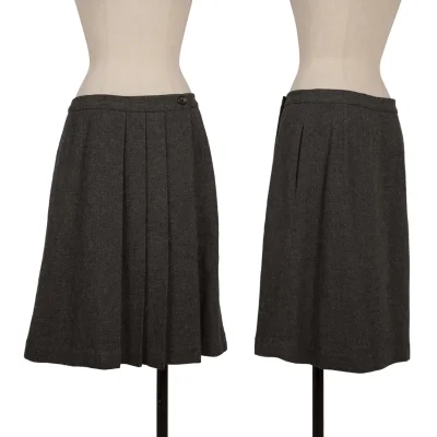 MARGARET HOWELL Wool Pleats Wrap Skirt