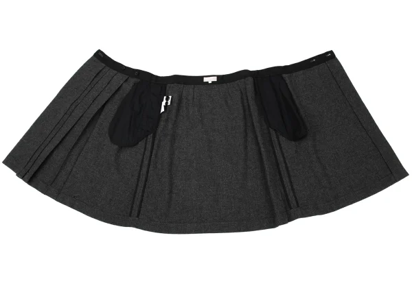 MARGARET HOWELL Wool Pleats Wrap Skirt K-170809_009