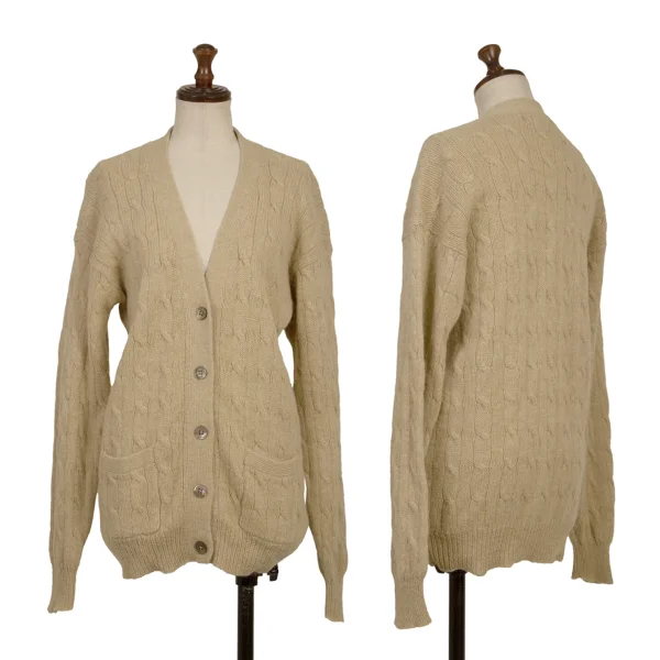 Ralph Lauren Wool Cable Knit Cardigan Mocha M K-170810_001
