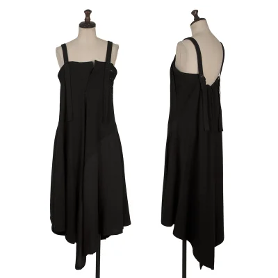 Y's Wool Flannel Switching Sleeveless Dress
