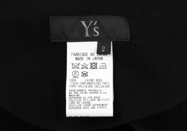 Y's Wool Flannel Switching Sleeveless Dress K-170818_014