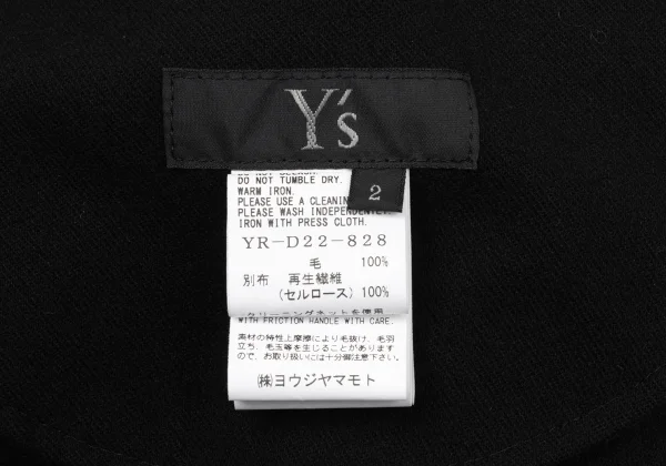 Y's Wool Flannel Switching Sleeveless Dress K-170818_015