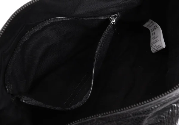 Y's SURFACE-DYED SOFT TAN LEATHER BOX SHOULDER BAG K-170820_012