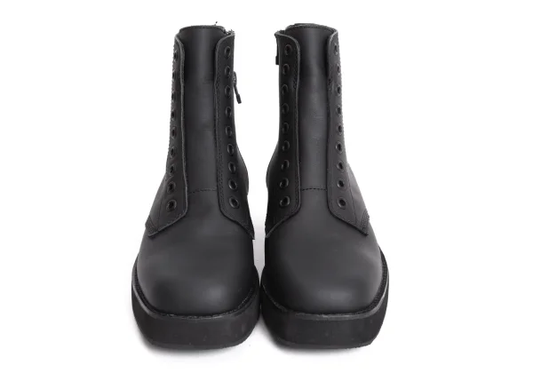 Yohji Yamamoto FEMME Square Toe Zip Leather Boots K-170821_002