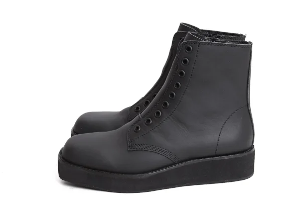 Yohji Yamamoto FEMME Square Toe Zip Leather Boots K-170821_003