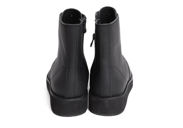 Yohji Yamamoto FEMME Square Toe Zip Leather Boots K-170821_004