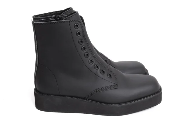 Yohji Yamamoto FEMME Square Toe Zip Leather Boots K-170821_005