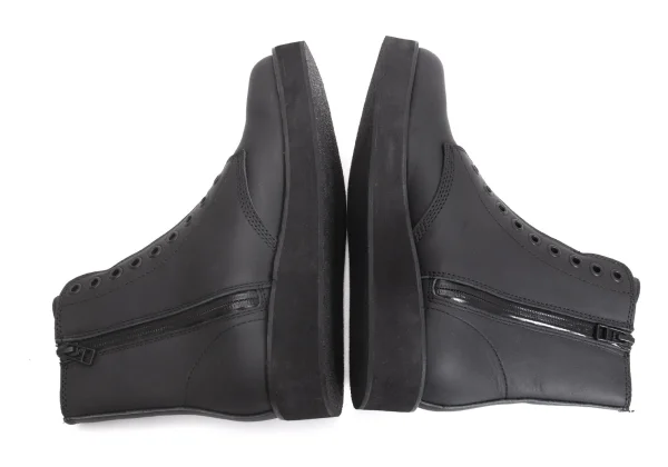 Yohji Yamamoto FEMME Square Toe Zip Leather Boots K-170821_007