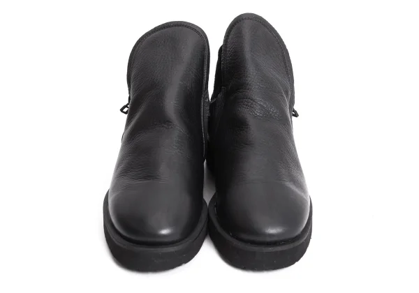 Yohji Yamamoto FEMME Melton Switching Leather Short Boots K-170822_002