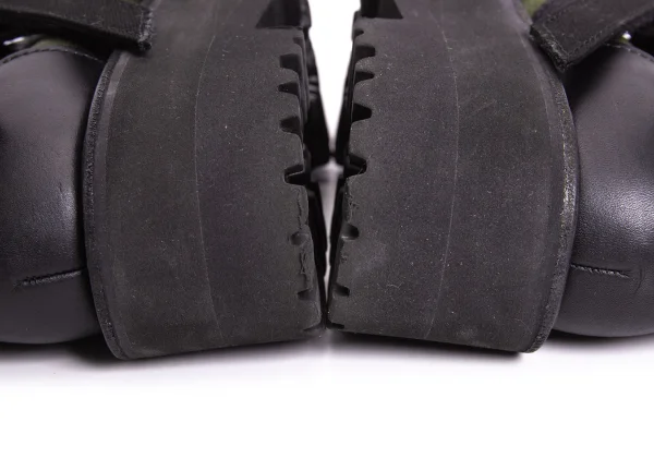 LIMI feu Leather Belted Canvas Boots K-170824_009