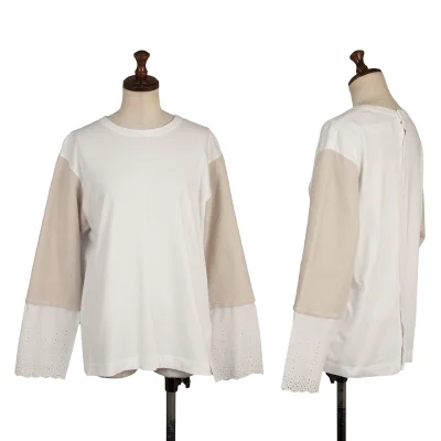 tao Sleeve Switching Back Open T Shirt