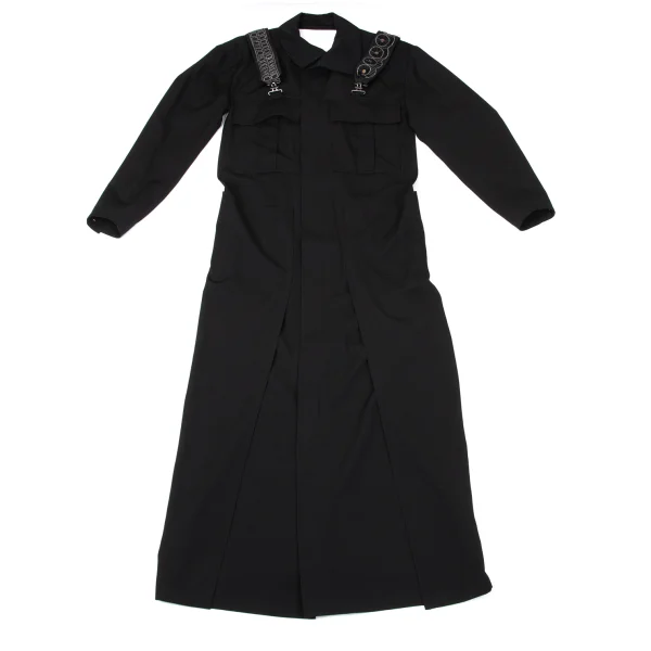 Yohji Yamamoto FEMME Beaded Shoulder Shirt Dress K-170829_002