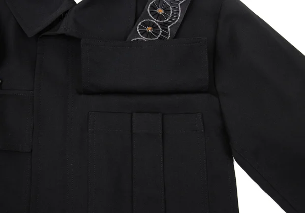 Yohji Yamamoto FEMME Beaded Shoulder Shirt Dress K-170829_004