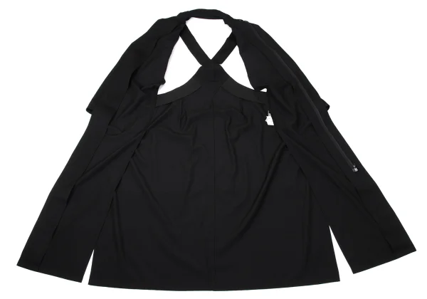 Yohji Yamamoto FEMME Beaded Shoulder Shirt Dress K-170829_010
