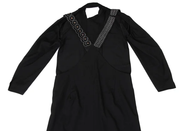 Yohji Yamamoto FEMME Beaded Shoulder Shirt Dress K-170829_012