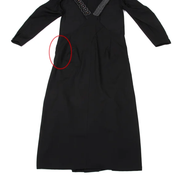 Yohji Yamamoto FEMME Beaded Shoulder Shirt Dress K-170829_015