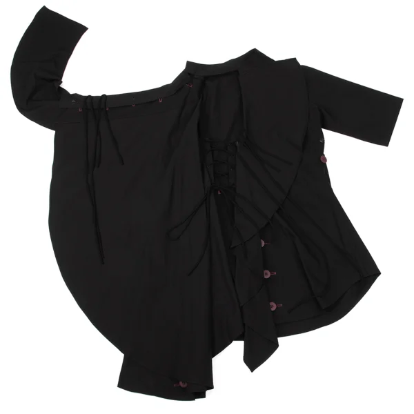 Yohji Yamamoto FEMME Many Buttons Detachable Drape Jacket K-170830_013