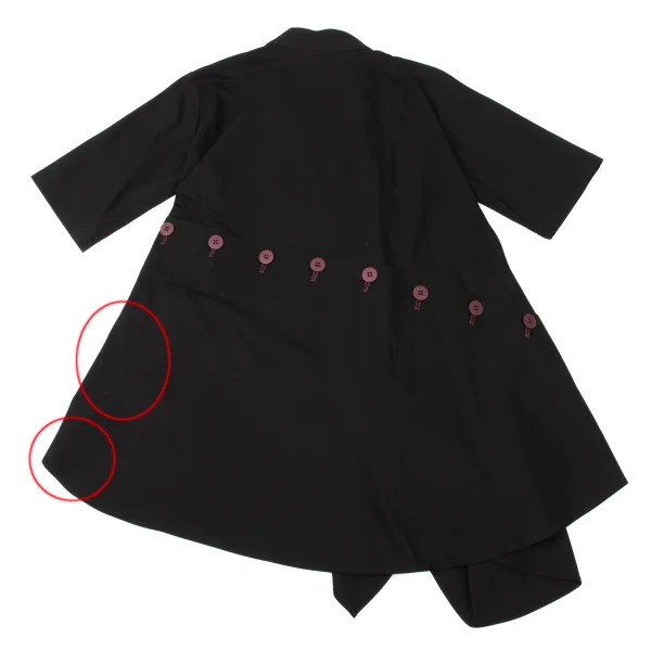 Yohji Yamamoto FEMME Many Buttons Detachable Drape Jacket K-170830_017