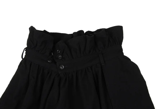 B Yohji Yamamoto Wool Gather Waist Switching Wrap Skirt K-170833_004