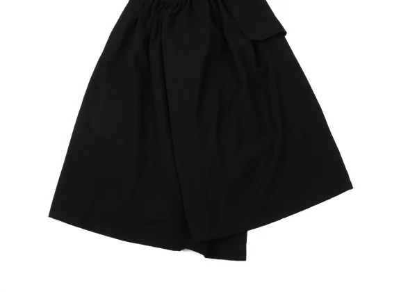 B Yohji Yamamoto Wool Gather Waist Switching Wrap Skirt K-170833_006