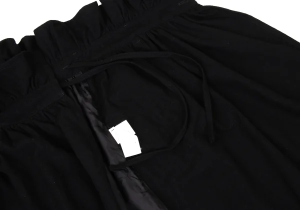 B Yohji Yamamoto Wool Gather Waist Switching Wrap Skirt K-170833_009