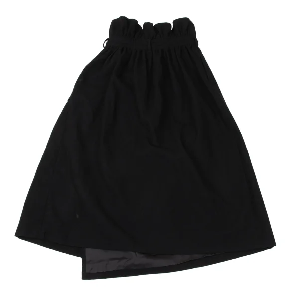 B Yohji Yamamoto Wool Gather Waist Switching Wrap Skirt K-170833_011