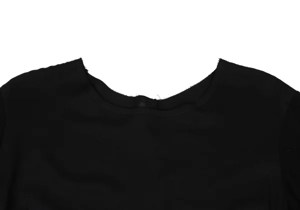 Yohji Yamamoto NOIR Knit Sleeve Switching Drape Hem Dress K-170834_004