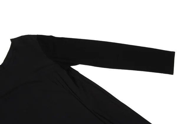 Yohji Yamamoto NOIR Knit Sleeve Switching Drape Hem Dress K-170834_005