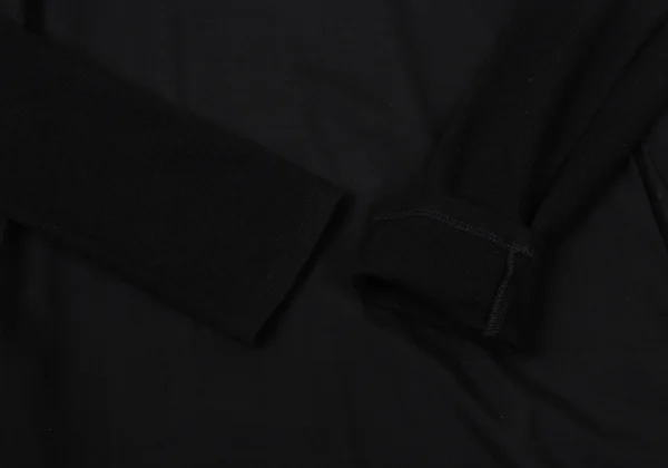Yohji Yamamoto NOIR Knit Sleeve Switching Drape Hem Dress K-170834_006