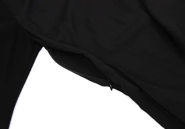 Yohji Yamamoto NOIR Knit Sleeve Switching Drape Hem Dress K-170834_009