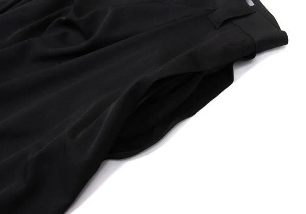 Yohji Yamamoto NOIR Wool Gabardine Half Drape Wrap Switching Cropped Pants K-170835_006
