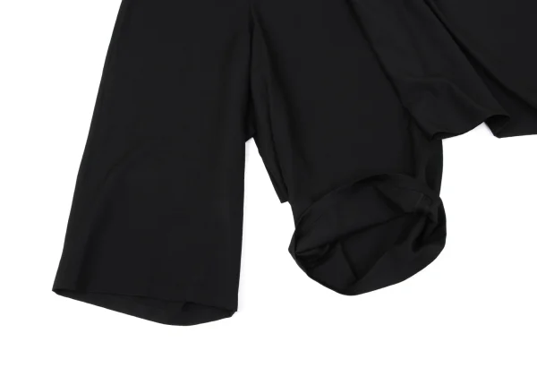 Yohji Yamamoto NOIR Wool Gabardine Half Drape Wrap Switching Cropped Pants K-170835_011