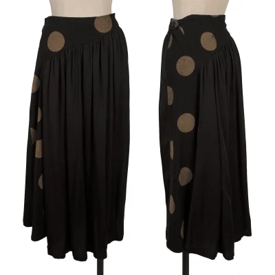 Y's Dot Switching Gather Design Skirt