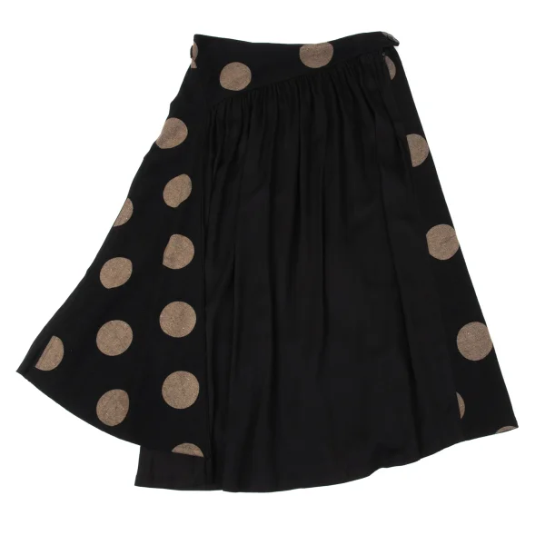 Y's Dot Switching Gather Design Skirt K-170838_002
