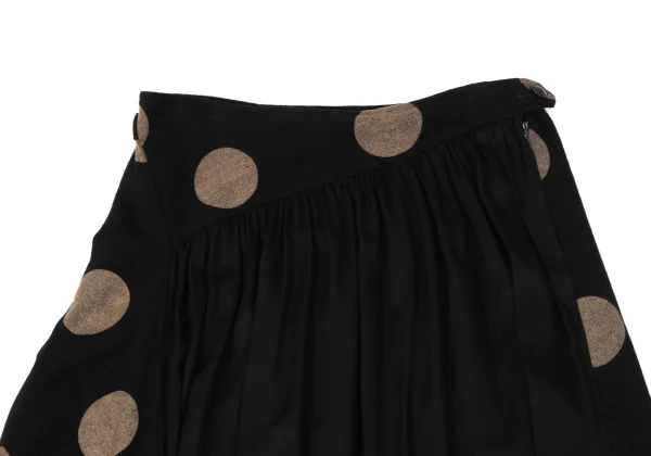 Y's Dot Switching Gather Design Skirt K-170838_003