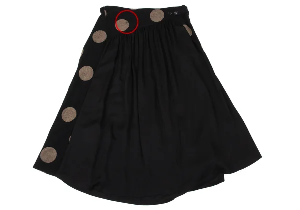 Y's Dot Switching Gather Design Skirt K-170838_010