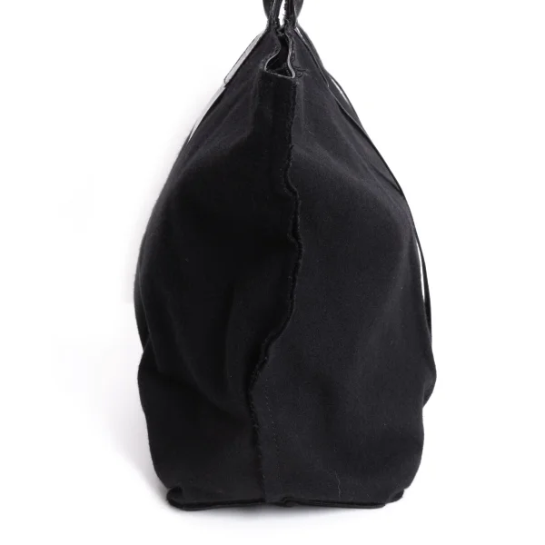 Yohji Yamamoto FEMME Leather Switching Wool Out Seam Bag K-170839_006