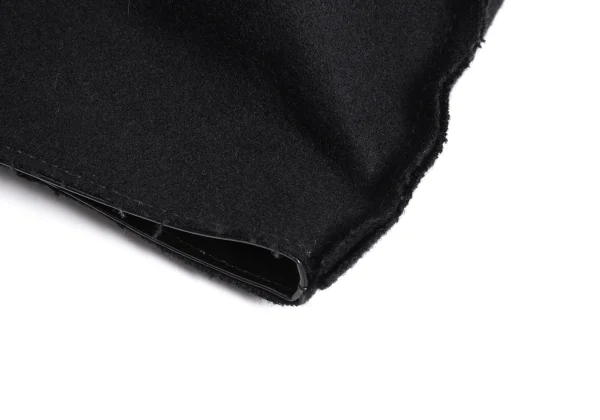 Yohji Yamamoto FEMME Leather Switching Wool Out Seam Bag K-170839_011