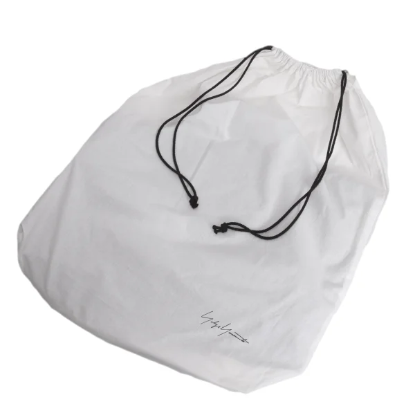 Yohji Yamamoto FEMME Leather Switching Wool Out Seam Bag K-170839_015