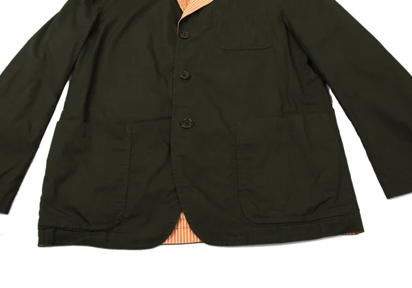 COMME des GARCONS HOMME Cotton Stripe Reversible Jacket K-170842_011