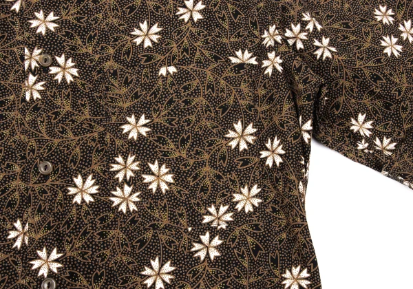 Vivienne Westwood MAN Floral Printed high-neck Collar Short-sleeved Shirt K-170844_005